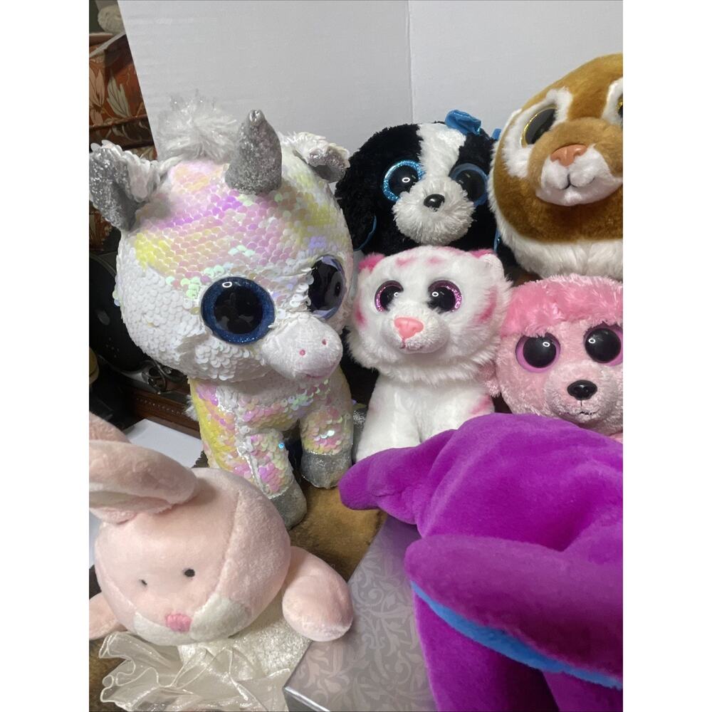 MINT TY Beanie Boos Lot of 12 Plush Big Eyes Stuffed Animals - Picture 15 of 15